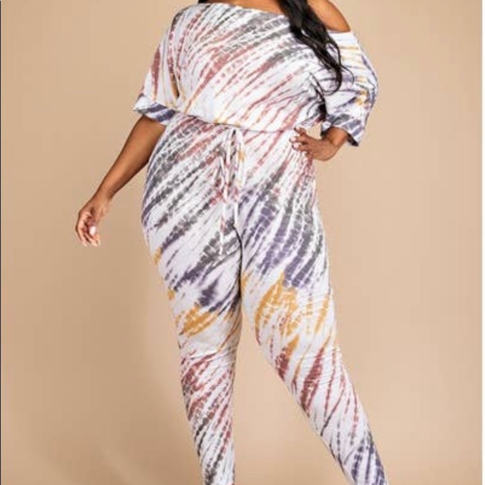 Off- Shoulder Multicolor Jumpsuit